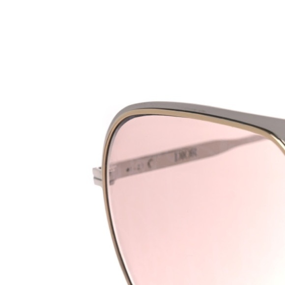 Authentic Christian Dior Oblique DiorEssential A2U Aviator Sunglass Pink Silver - Picture 13 of 15